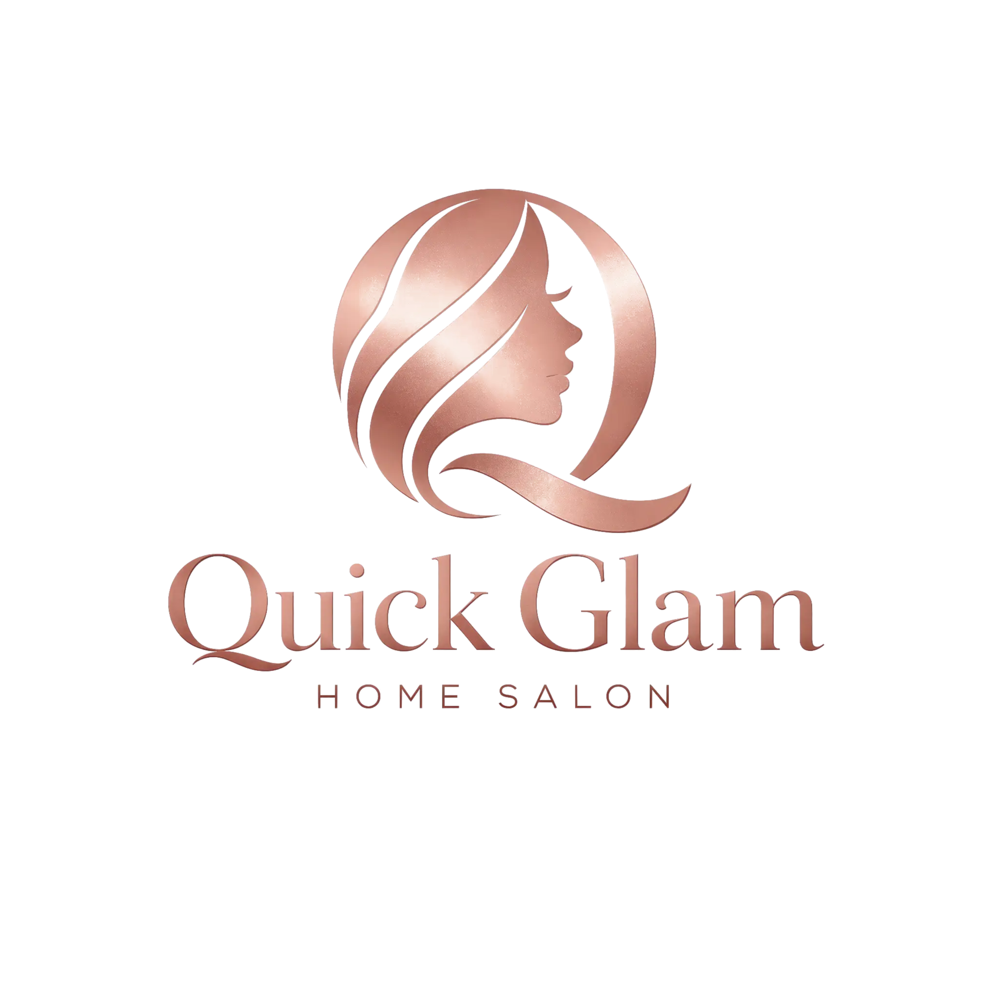 QuickGlam beautician performing a makeup service at a client's home