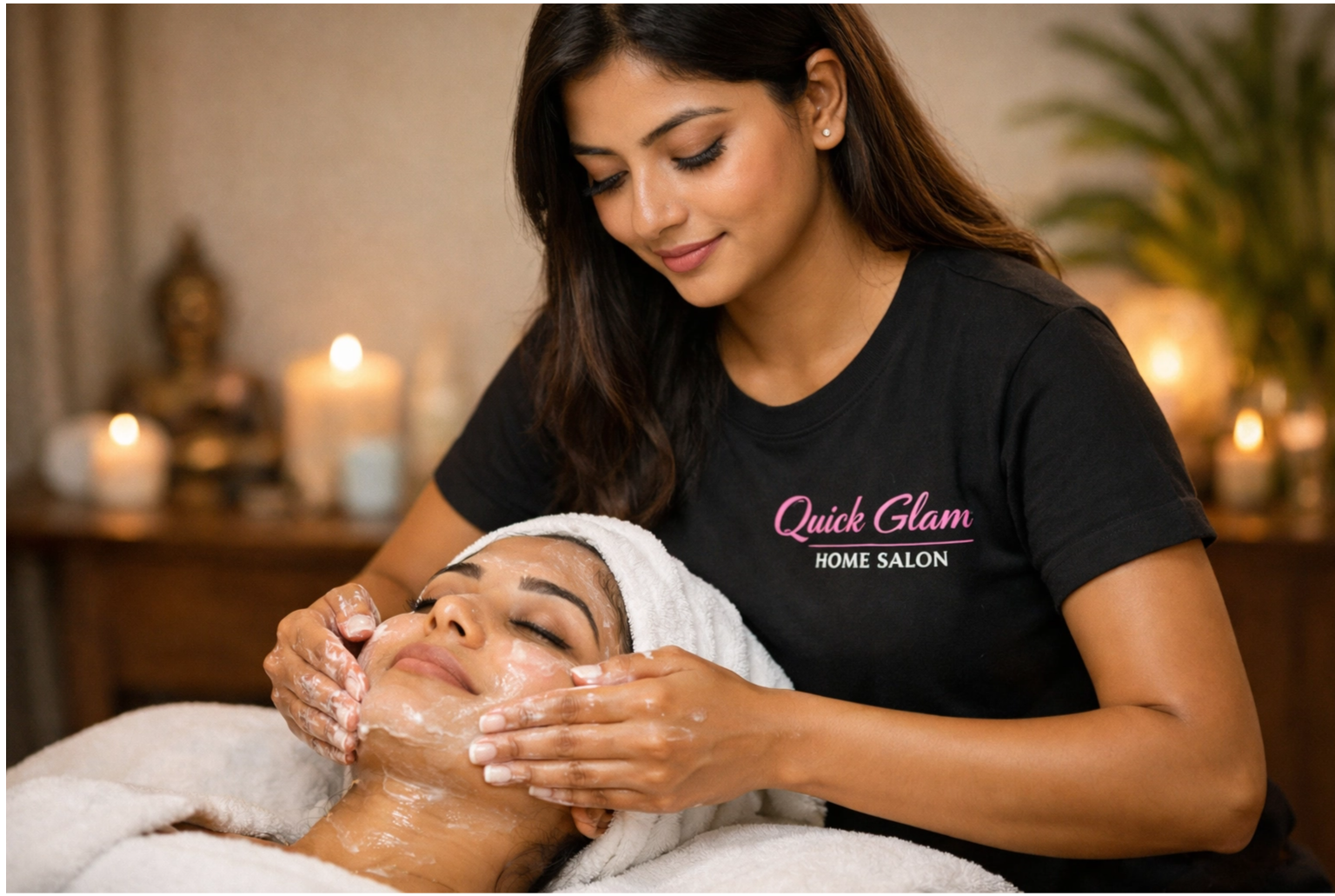 Facial and skin care treatment at home by QuickGlam